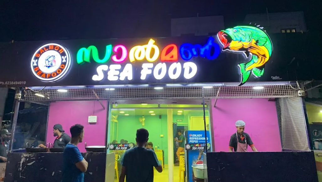 Salmon Seafood Kovalam restaurant near the beach