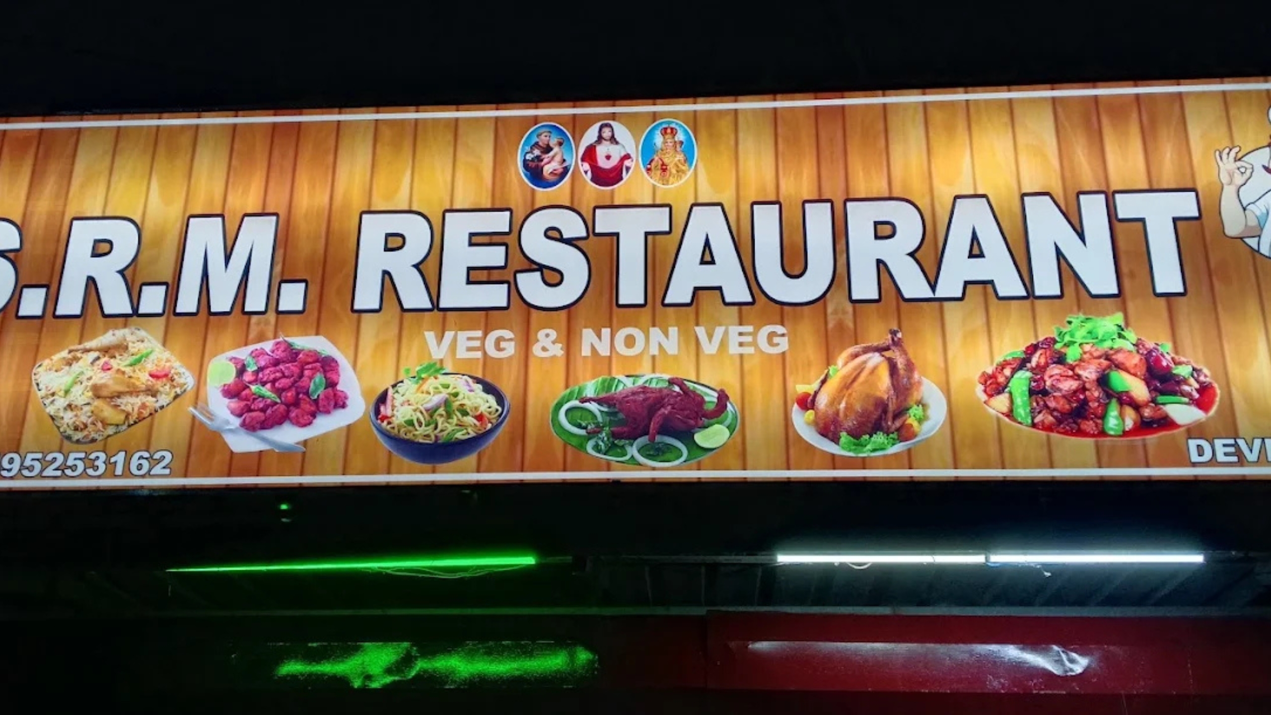 restaurant in devikulam showing the simple and clean dining setup at S. R. M. Restaurant