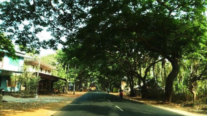 Street view of Panoor town in Kannur district highlighting local food spots and restaurants in Panoor.