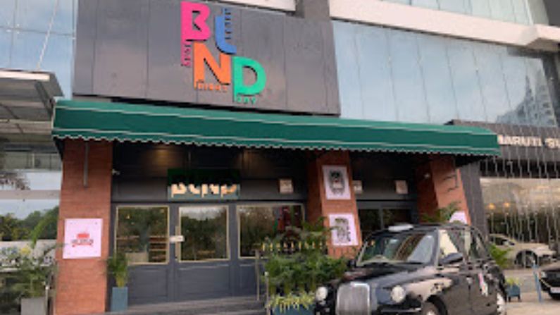 Modern interior of BLND Restobar in Thiruvananthapuram.